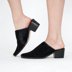 RARE Los Angeles Apparel Black Sample / Discontinued Pony Hair Cowboy Mules